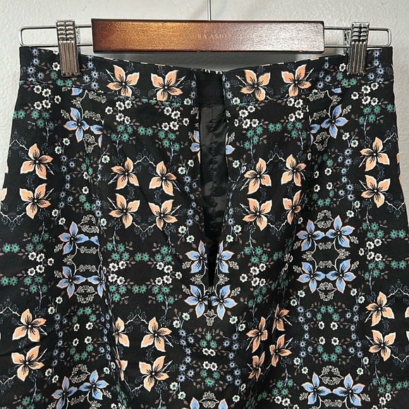 J. Crew Floral Print A-Line Cotton Skirt Black Size 4- gently used - Picture 9 of 12